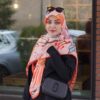 روسری نخی زنانه – طرح گل آبی