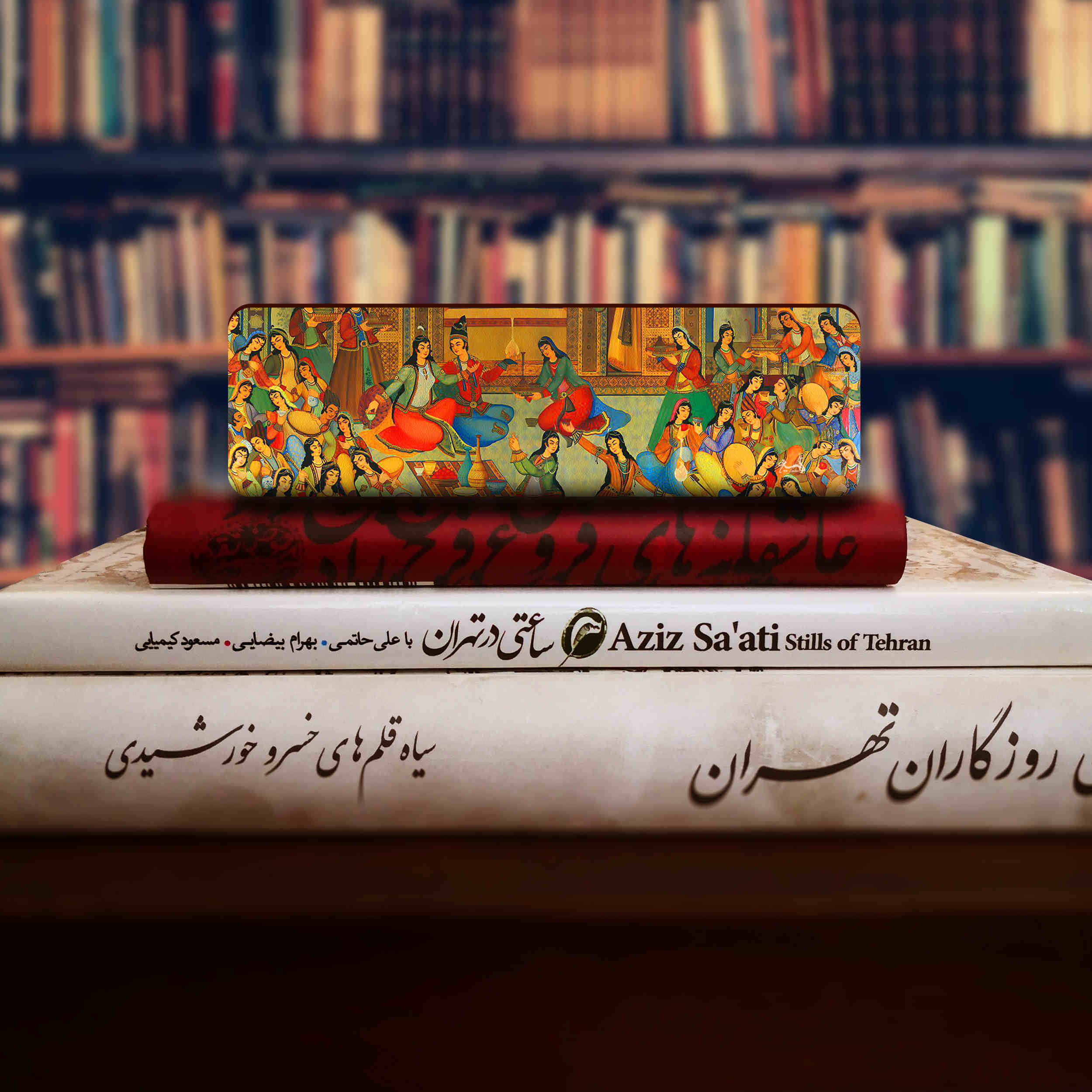 مهمانی رقص با نشانک چوبی هنری الهام گرفته از هنر ایرانی