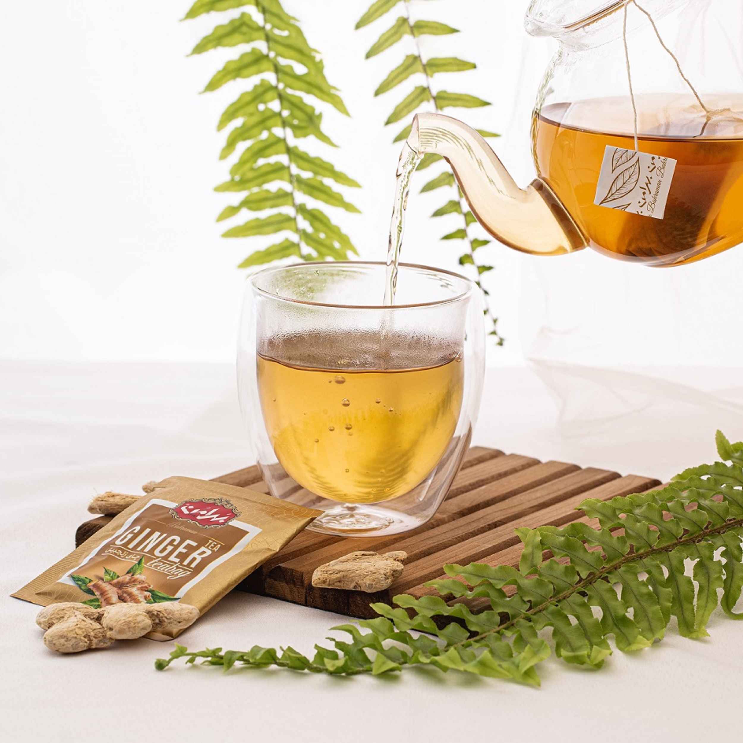 چای سیاه طعم زنجبیل بهرامن، بسته 25 عددی (5 عددی)