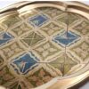 سینی برنجی تزئینی - هندسه‌ی آرامِ طبیعت در دستان شما
