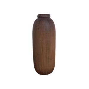 گلدان تزئینی استوانه‌ای شکل ساخته شده از چوب طبیعی – مجموعه ۲ عددی