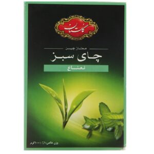 چای سبز با طعم نعناع گلستان 100 گرم (7 برابر)