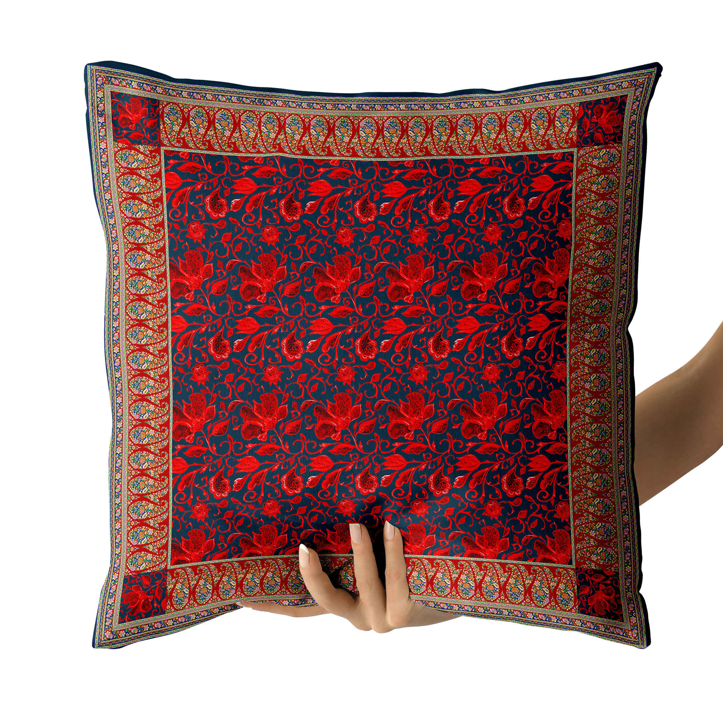 ست کوسن سنتی قومی طرح بته جقه و گلدار – دو رو Hazan (مجموعه ۲ عددی)