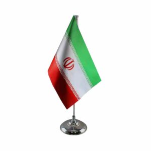 پرچم رومیزی ایران، پرچم رومیزی اداری با پایه فلزی و ساتن