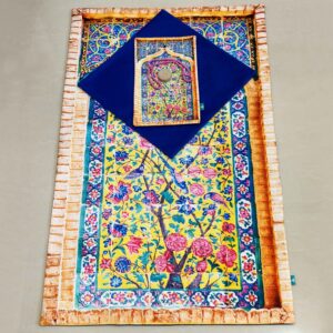 سجاده مخمل نازک اسلامی طرح کاشی ایرانی