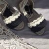 صندل‌های تخت Macrame Sling Back با طرح Boho دست‌ساز