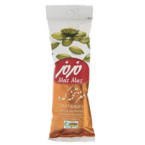 میان وعده مغز تخمه کدو حلوایی نمکی و برشته شده ماز ماز – ۴۰۰ گرم (۱۰x۴۰ گرم)