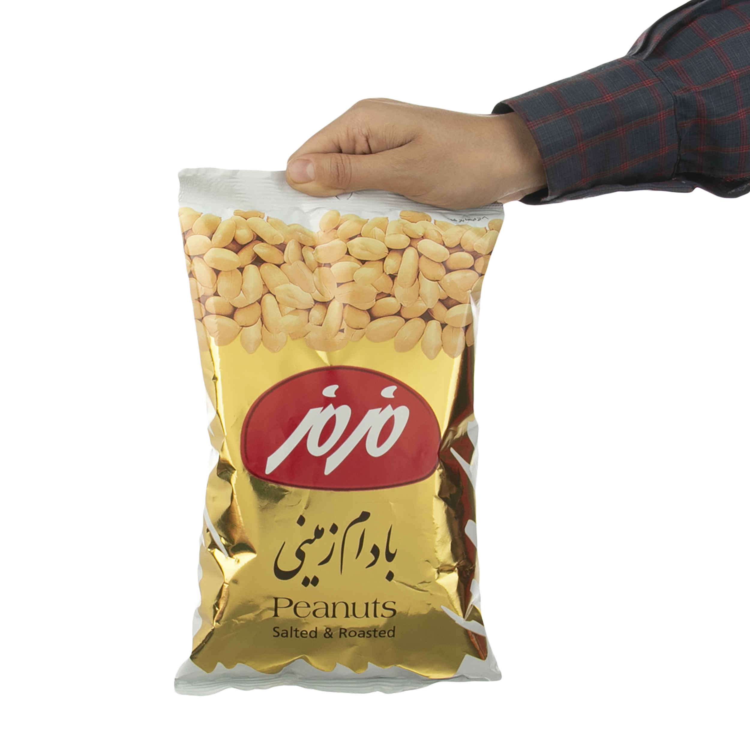 بادام زمینی نمکی و بو داده مزمز ۳۵۰ گرم (۵ عدد)