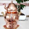 قوری مسی دو نفره ایرانی مدل آبنوس چکشی