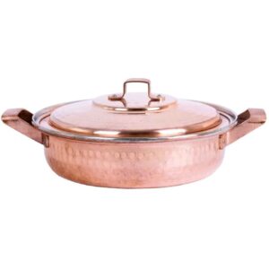 ماهیتابه مسی ایرانی – چکشی با درب (مدل نگار)