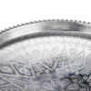 سینی پذیرایی مسی خاص - مدل سنتی چکش‌کاری شده طرح هرمزد با آبکاری نقره