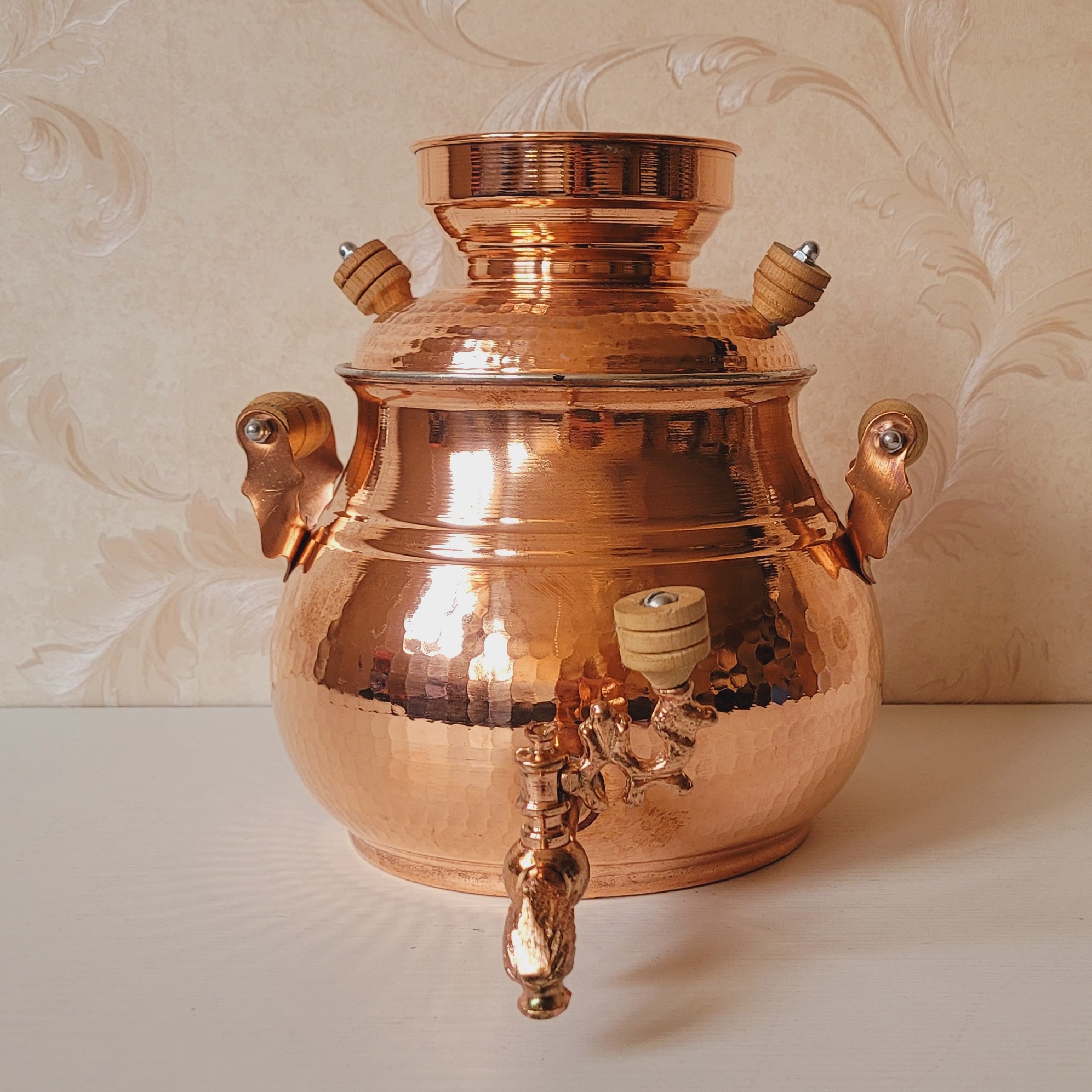 چای ساز سماور مسی ایرانی مدل زهره