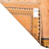 فرش گبه دست‌باف مینیمال - حاشیه هندسی، رنگ نارنجی، پشم