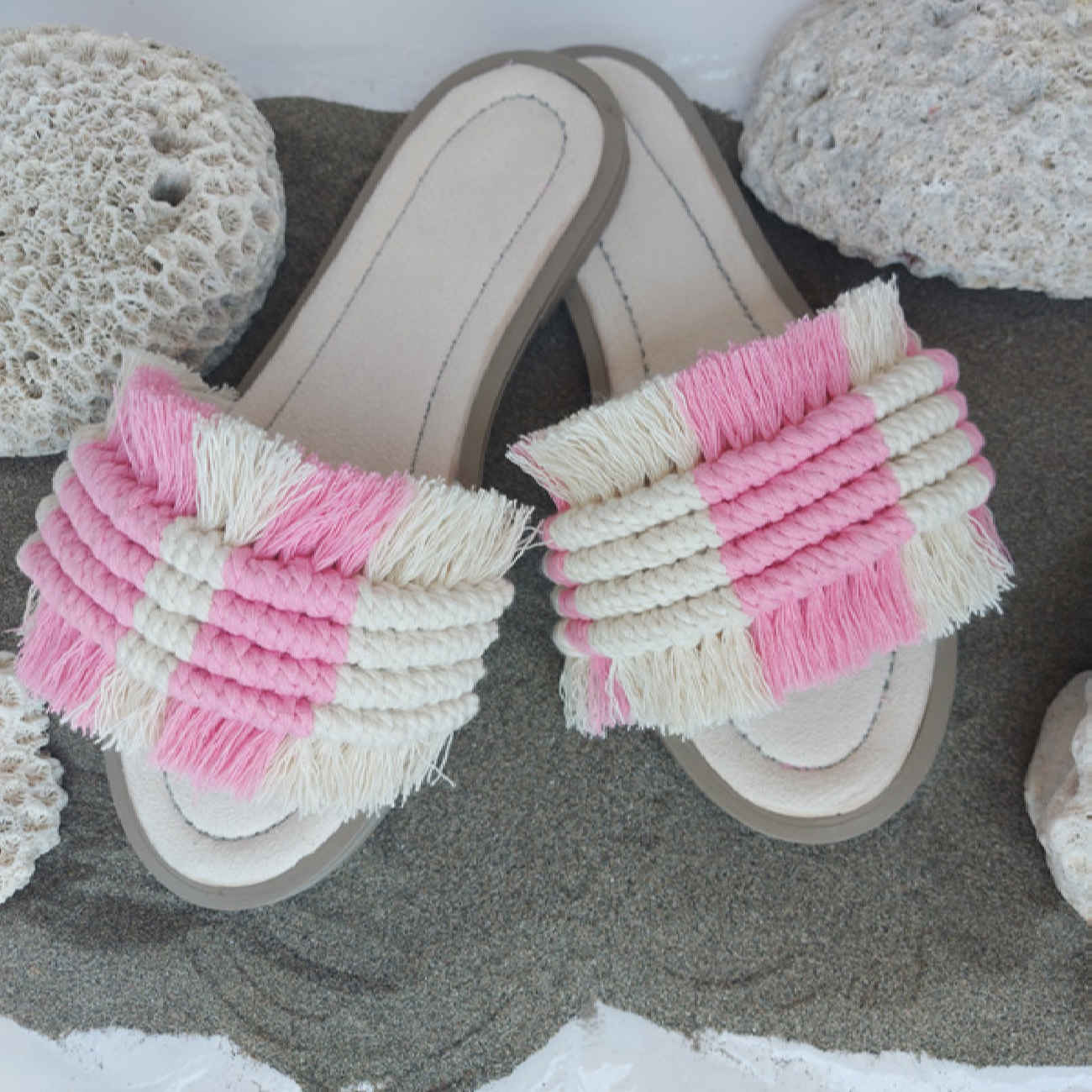 دمپایی شیک Macrame Boho برای زنان مدل تابستانی