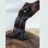چراغ رومیزی چوبی روستیک با سایه‌بان کنفی، نورپردازی الهام گرفته از طبیعت
