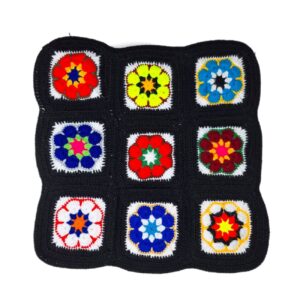 رومیزی قلاب‌بافی طرح گلدار دستباف مدل عارف