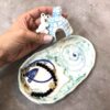 جاشمعی سرامیکی تزئینی طرح خرس قطبی دست‌ساز