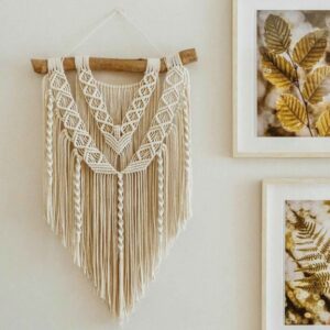 مدل هنری ملیله دوزی دیواری تزئینی Macrame هندسی