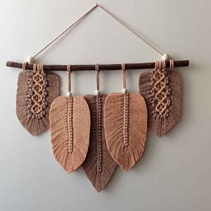 مدل هنری ملیله دوزی دیواری تزئینی Macrame مدل برگ
