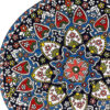 بشقاب سفالی تزئینی با میناکاری برجسته نقاشی شده ایرانی