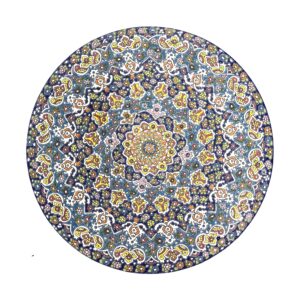 بشقاب سفالی تزئینی با میناکاری ایرانی برای تزئین دیوار و میز