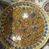 سینی سفالی تزئینی طرح گل و پرنده، دست‌ساز و نقاشی شده با دست
