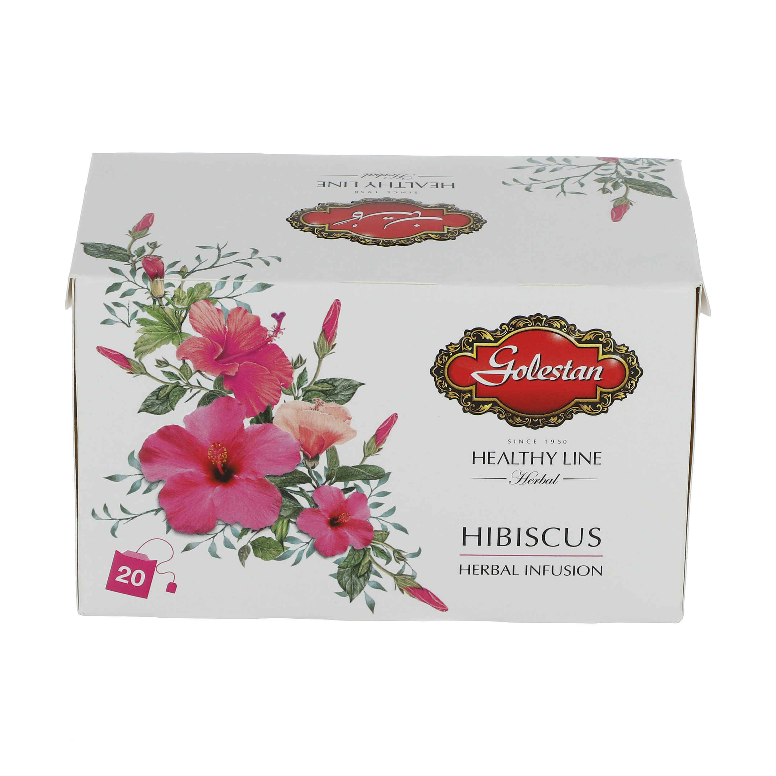 چای ترش با دم کرده گل ختمی گلستان، بسته 20 عددی (8 عددی)