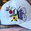 کلاه گلدوزی شده غیررسمی - پارچه نرم، پرداخت تمیز با طرح پروانه
