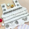 تاپ زنانه قلاب‌بافی دستباف مدل پروانه