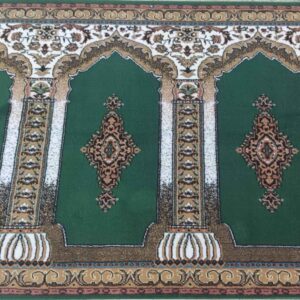 فرش مسجدی طرح گلدار، 5 متری، رنگ سبز