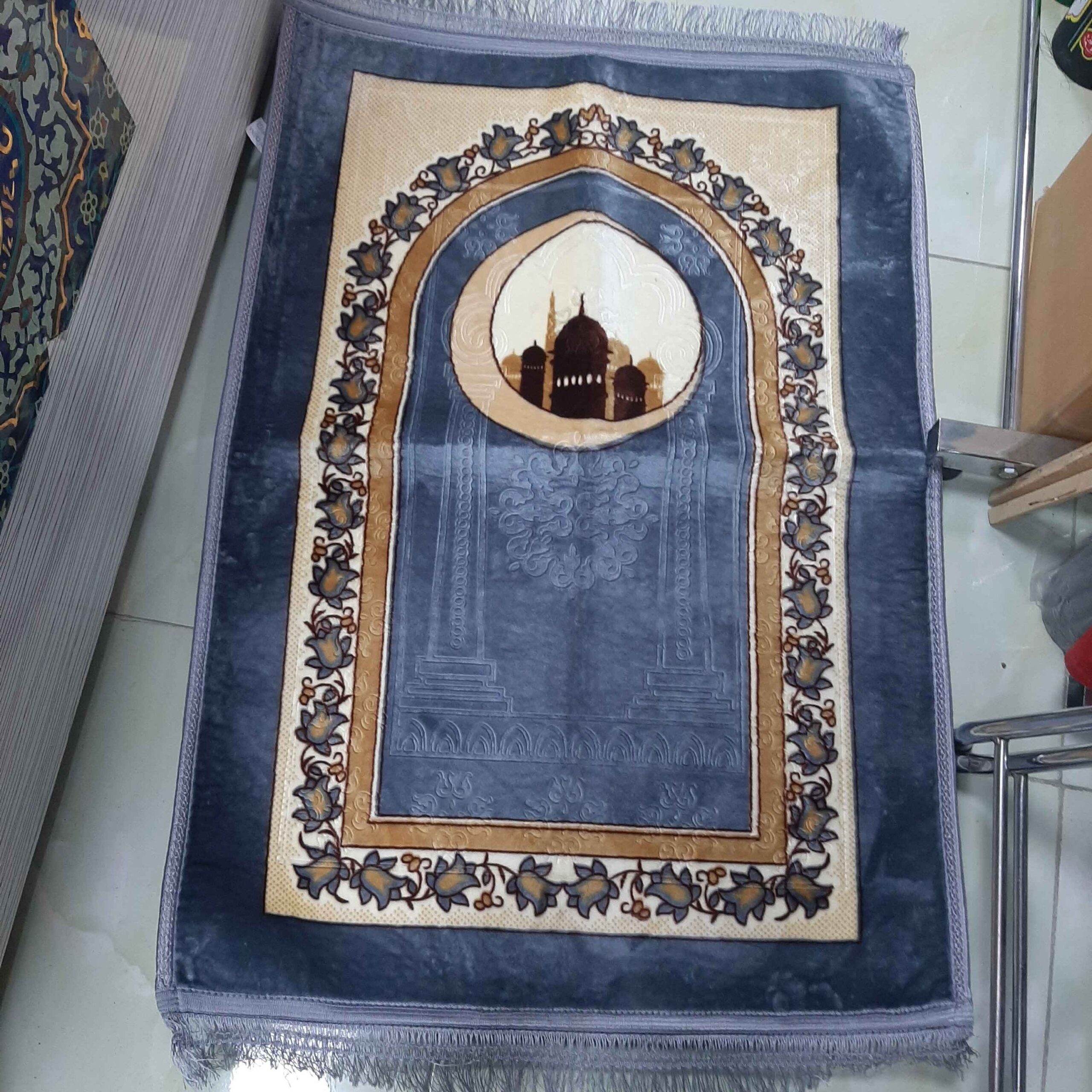 سجاده سجاده اسلیمی مخملی جانماز آبی