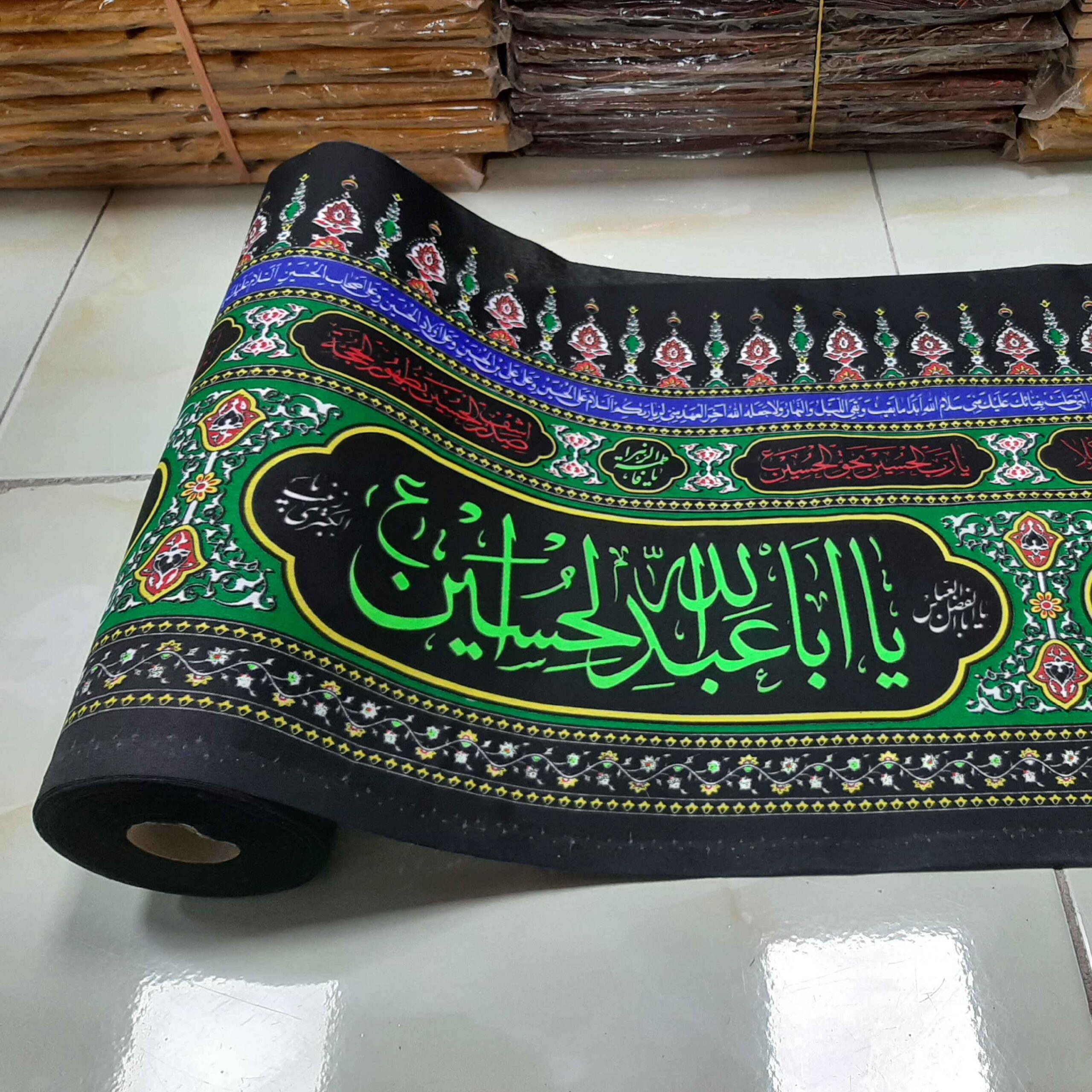 بنر دیواری اسلامی ویژه محرم – برای مسجد و حسینیه، دیوارکوب عمودی