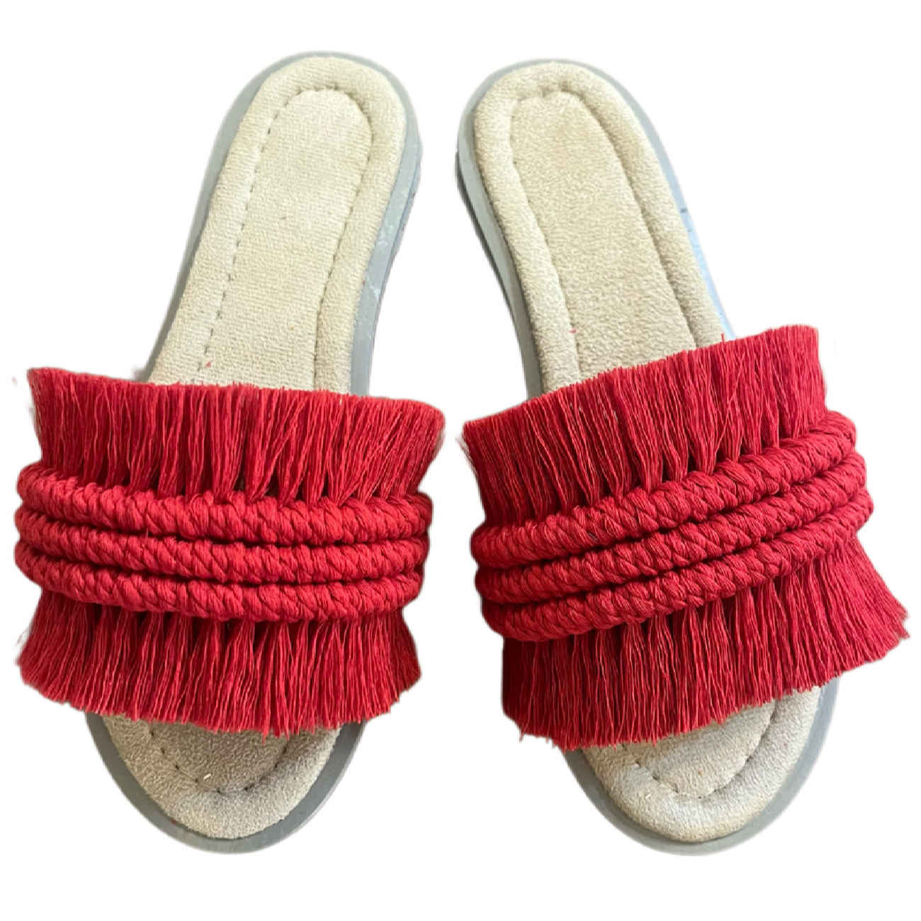 دمپایی تخت شیک Macrame Boho برای زنان مدل Parallel