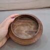 کاسه چوبی طبیعی ساخته شده از چوب گردو برای دکوراسیون منزل