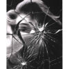 طراحی سیاه قلم اورجینال با طرح آینه شکسته روی مقوا