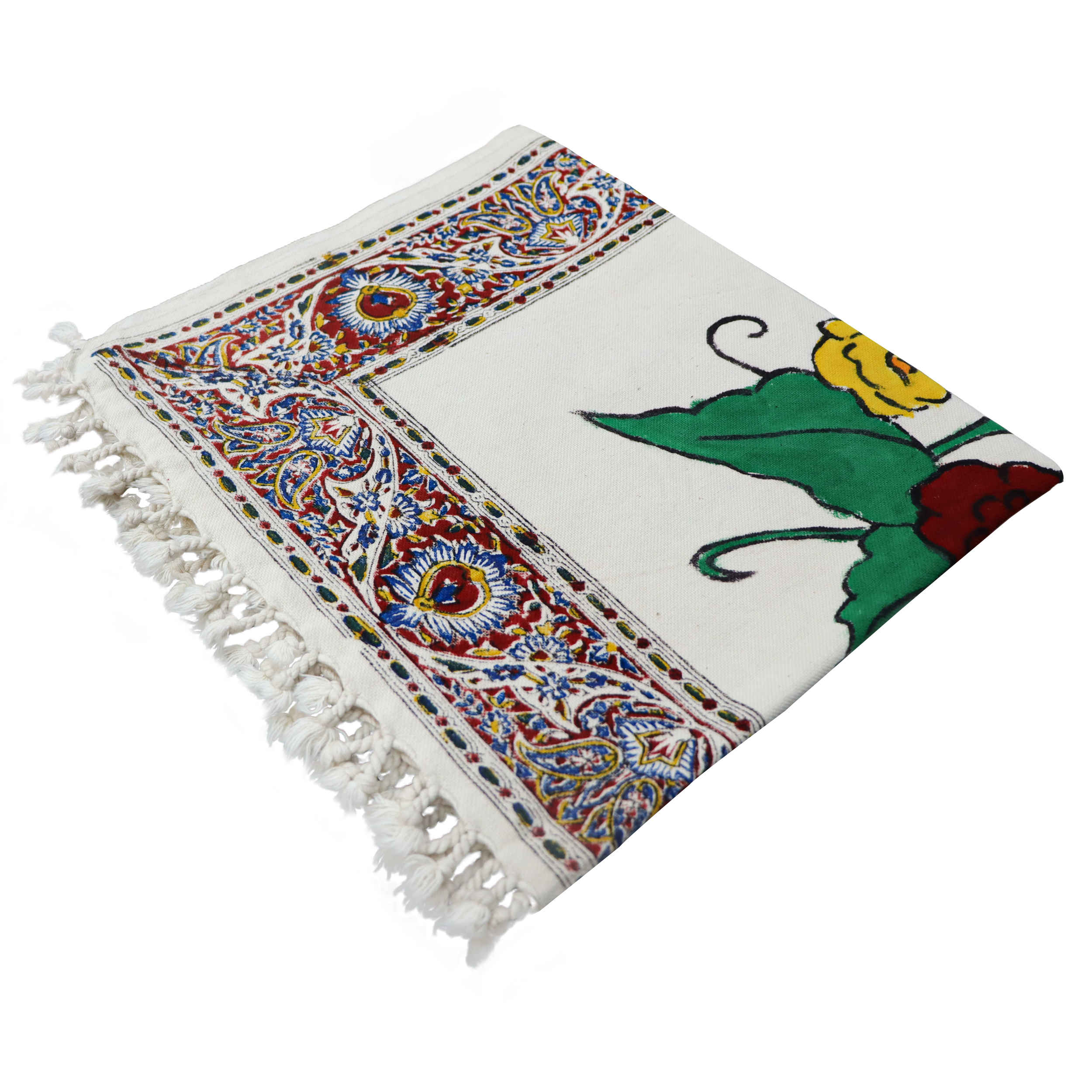 چاپ بلوک پرشین تشک دعای کلامکاری جانماز سجاده پرندگان و گلها