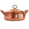 ماهیتابه مسی ایرانی – چکش کاری شده با درب (مدل اشتاد)