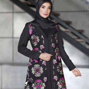 مانتو زنانه گلدوزی شده ایرانی مدل گل