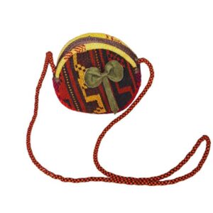 کیف رودوشی طرح گلیم با طرح گرد اصیل قومی