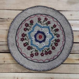 فرش نمدی پشمی ایرانی، ۱۰۰٪ طبیعی و دستباف، پوپک
