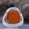 انگشتر نقره عقیق یمنی دست ساز مردانه مدل پالاس