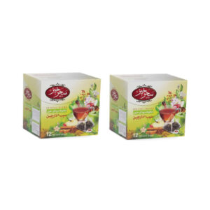 دمنوش گیاهی سیب و دارچین سحرخیز – بسته 12 عددی (4 بسته)