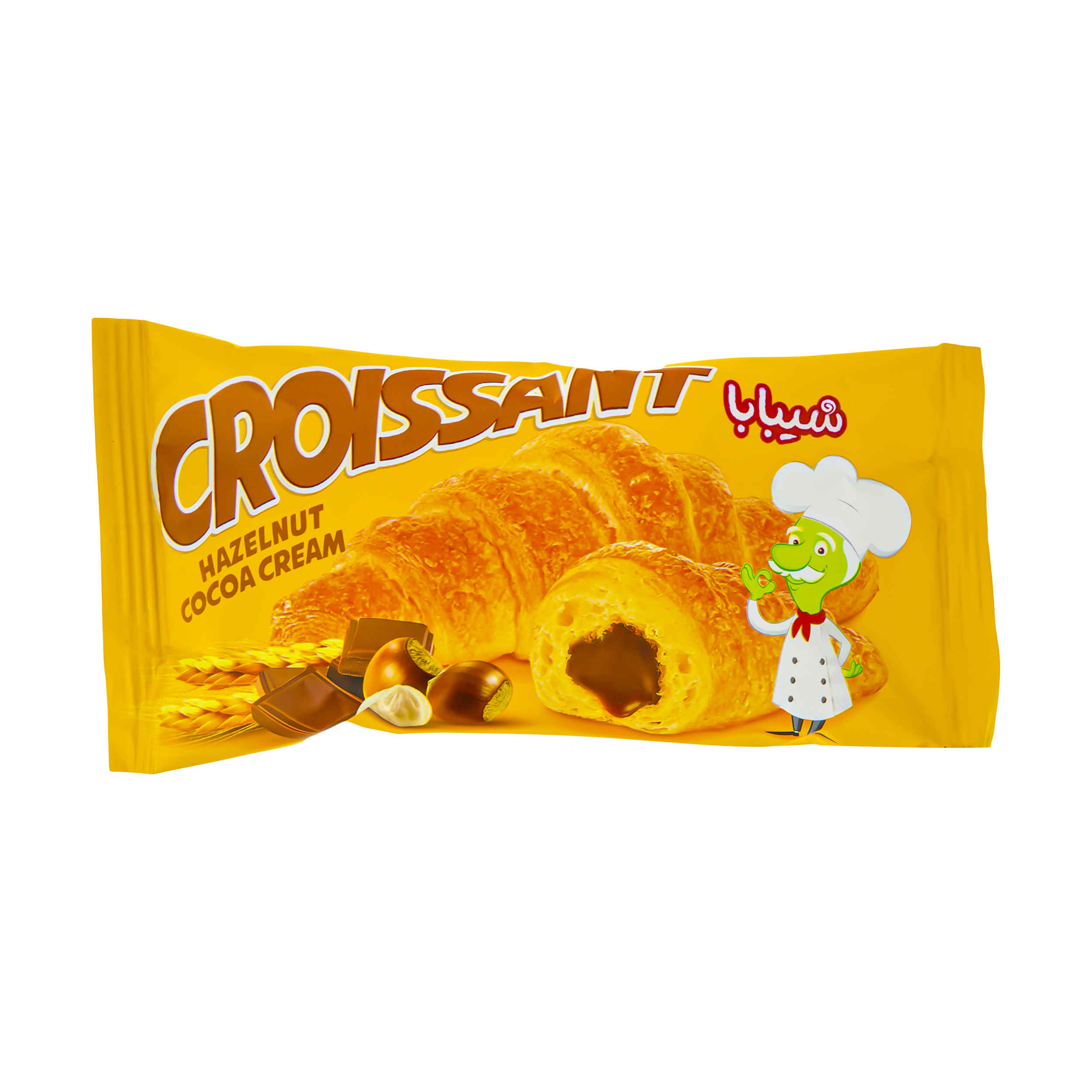 کروسان شیبابا با مغز کرم کاکائویی فندقی، 50 گرم (24 عدد)