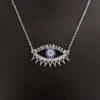 گردنبند نقره زنانه با طرح چشم زخم