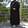 عبای گشاد و شیک برای زنان مسلمان با پارچه کرپ مشکی