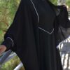 عبای گشاد و شیک برای زنان مسلمان با پارچه کرپ مشکی