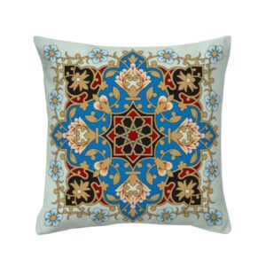 روکش کوسن مخمل طرح اسلیمی طرح سنتی (مجموعه ۲ عددی)