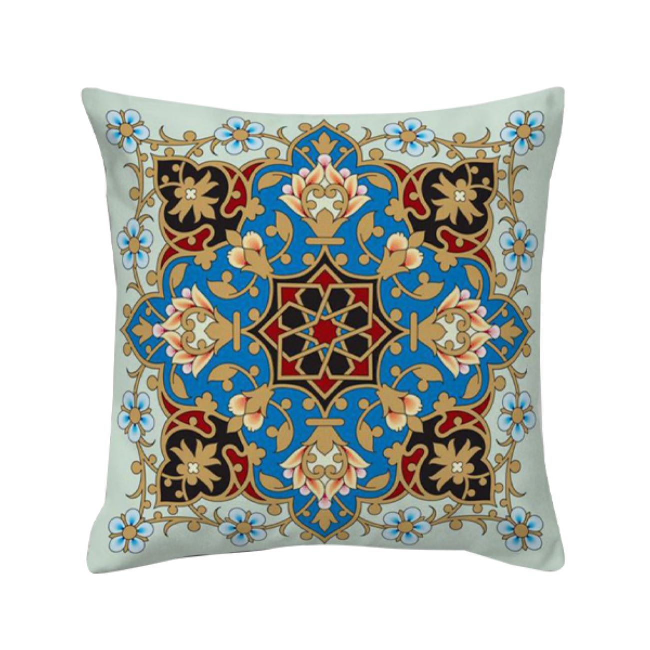 روکش کوسن مخمل طرح اسلیمی طرح سنتی (مجموعه ۲ عددی)