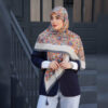 روسری نخی زنانه - طرح گلدار