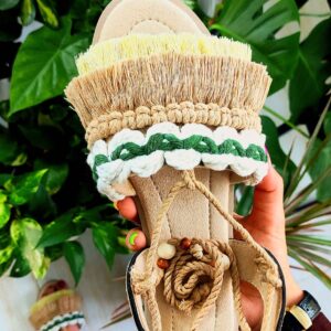 صندل زنانه طرح Macrame Sling Back مدل دست‌ساز هنری